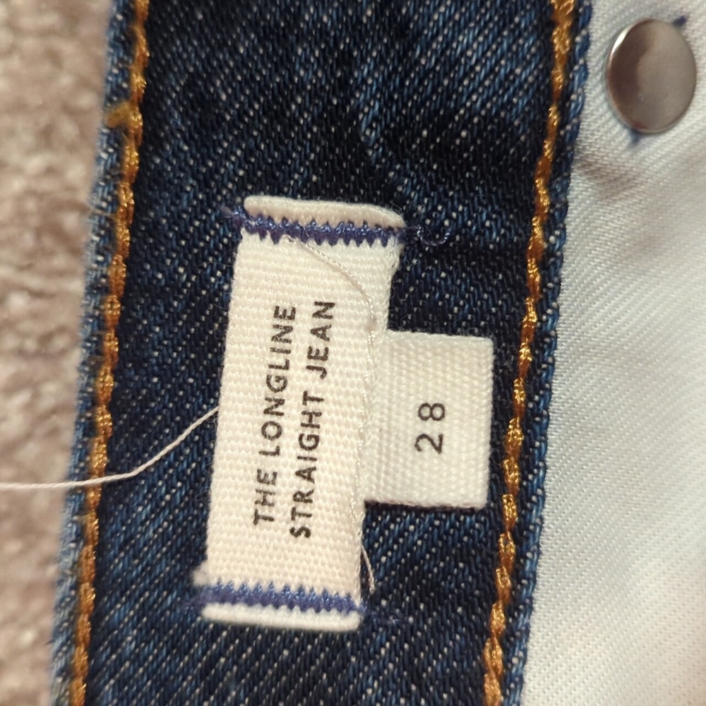 Madewell Women's Longline Straight Dark Blue 28 - Picture 3 of 5